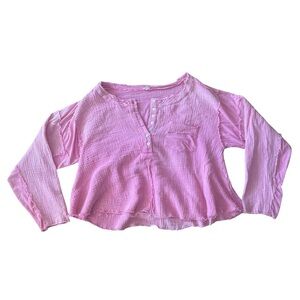 POL Gauzy Waffle Top